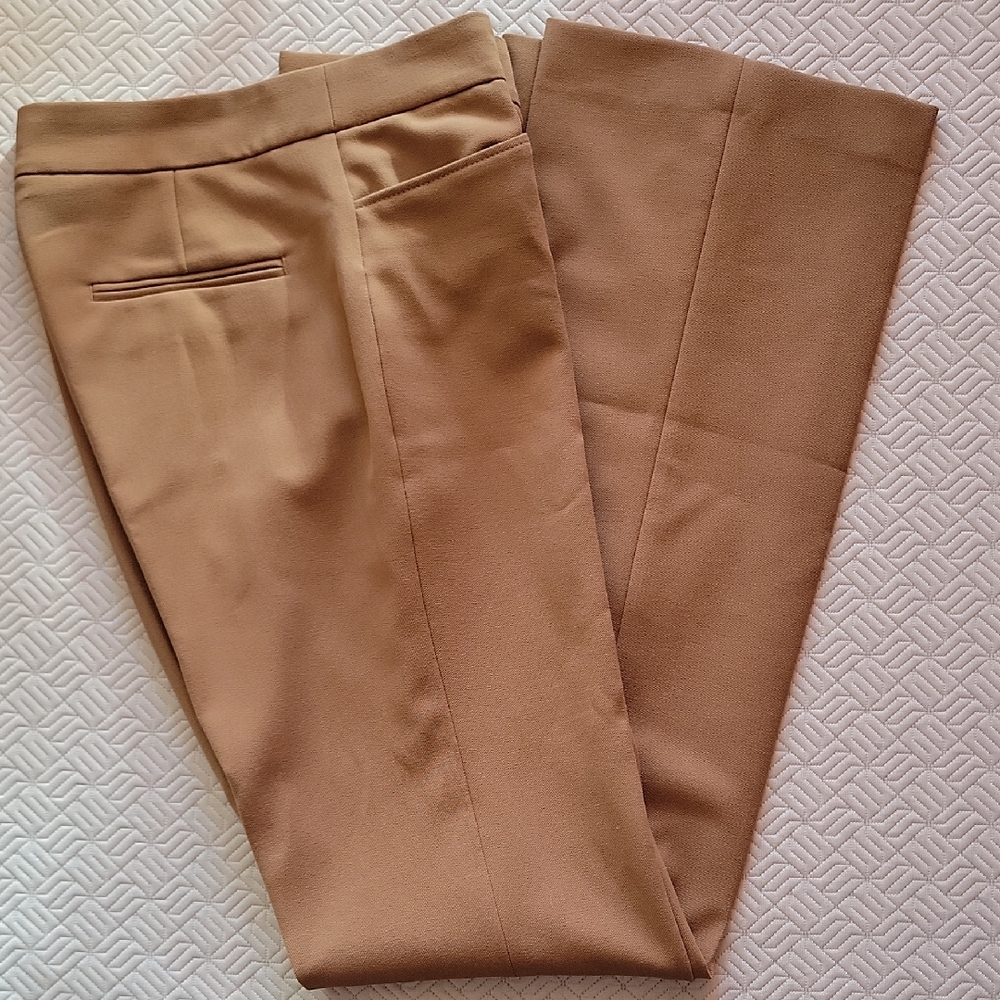 Zara Camel Straight Leg Trousers